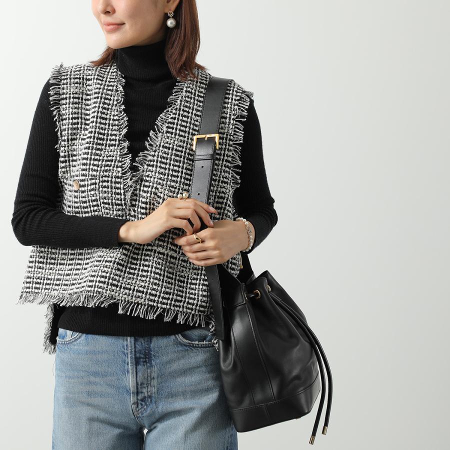 N°21 ヌメロヴェントゥーノ ロゴ2wayショルダーバッグ 巾着 レザー N°21 ヌメロヴェントゥーノ ロゴ2wayショルダーバッグ 巾着 レザー