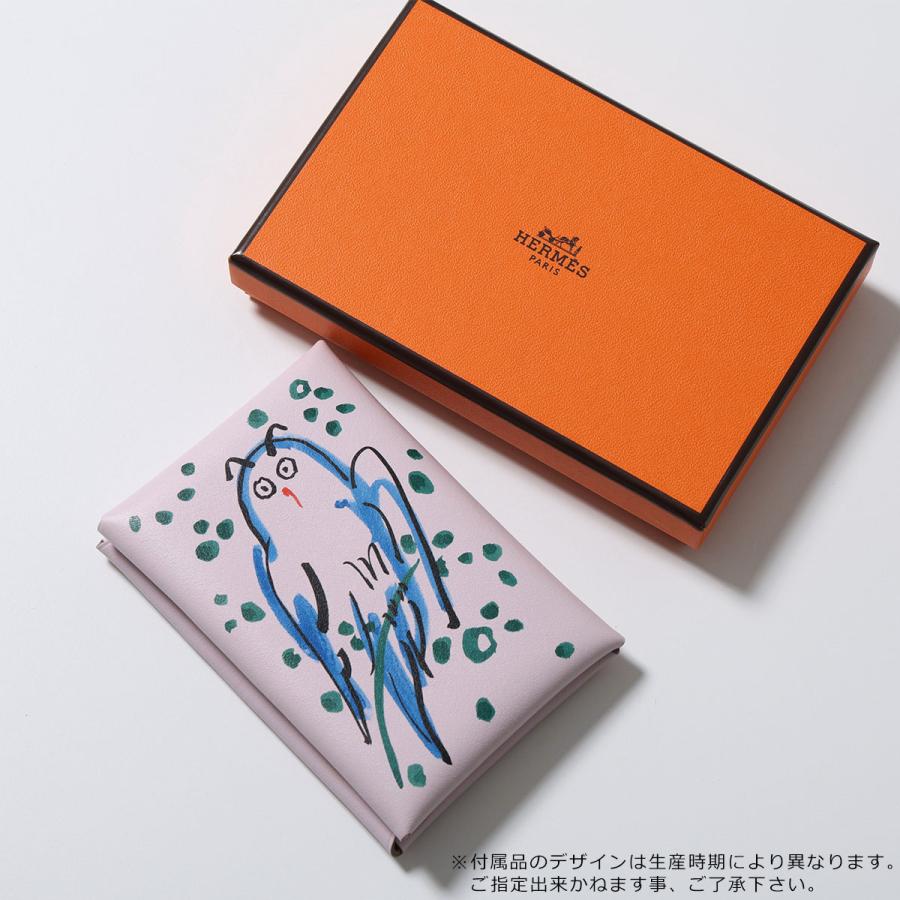 新品未使用　エルメス　カルヴィデュオ　ケース　ローズアザレ　二つ折り財布 エルメス カルヴィ デュオ ローズアザレ ヴォーエプソン