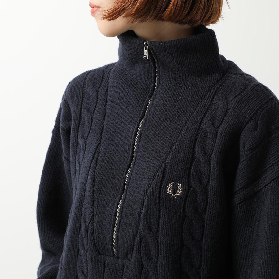 FRED PERRY（フレッドペリー） ニット HALF ZIP CABLE KNIT JUMPER