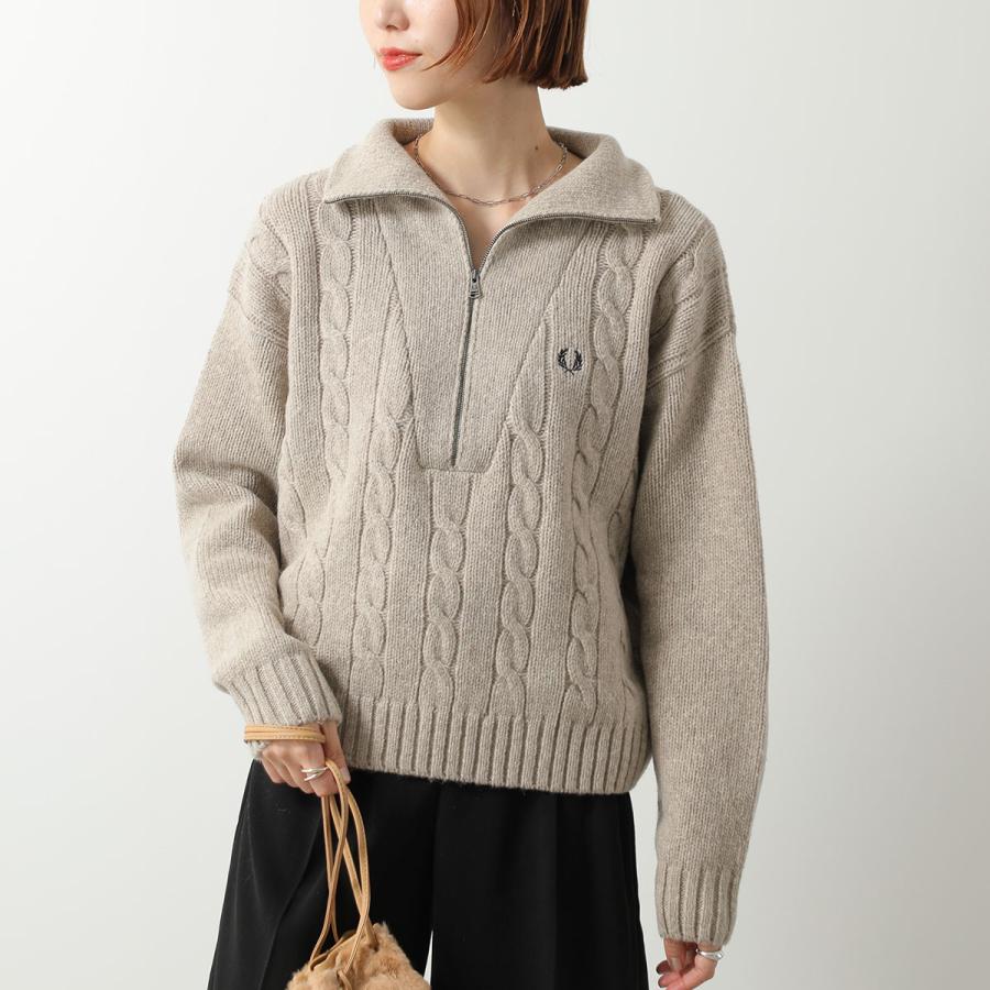 FRED PERRY（フレッドペリー） ニット HALF ZIP CABLE KNIT JUMPER
