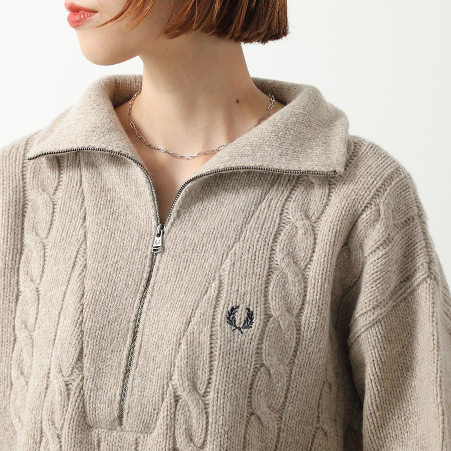 FRED PERRY（フレッドペリー） ニット HALF ZIP CABLE KNIT JUMPER