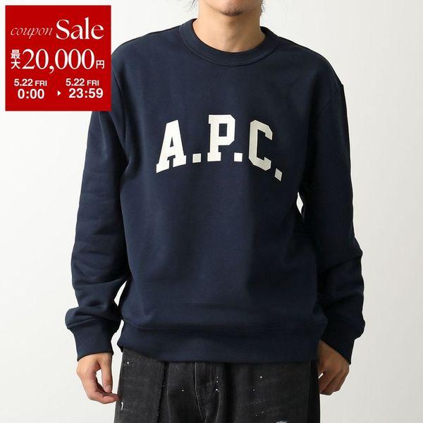 APC A.P.C. アーペーセー トレーナー COHBR H37012 メンズ スウェット 裏起毛 クルーネック 長袖 ロゴ カラー2色の画像