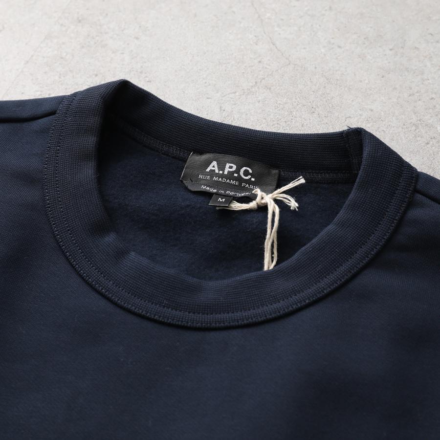 APC A.P.C. アーペーセー トレーナー COHBR H37012 メンズ スウェット 裏起毛 クルーネック 長袖 ロゴ カラー2色の画像