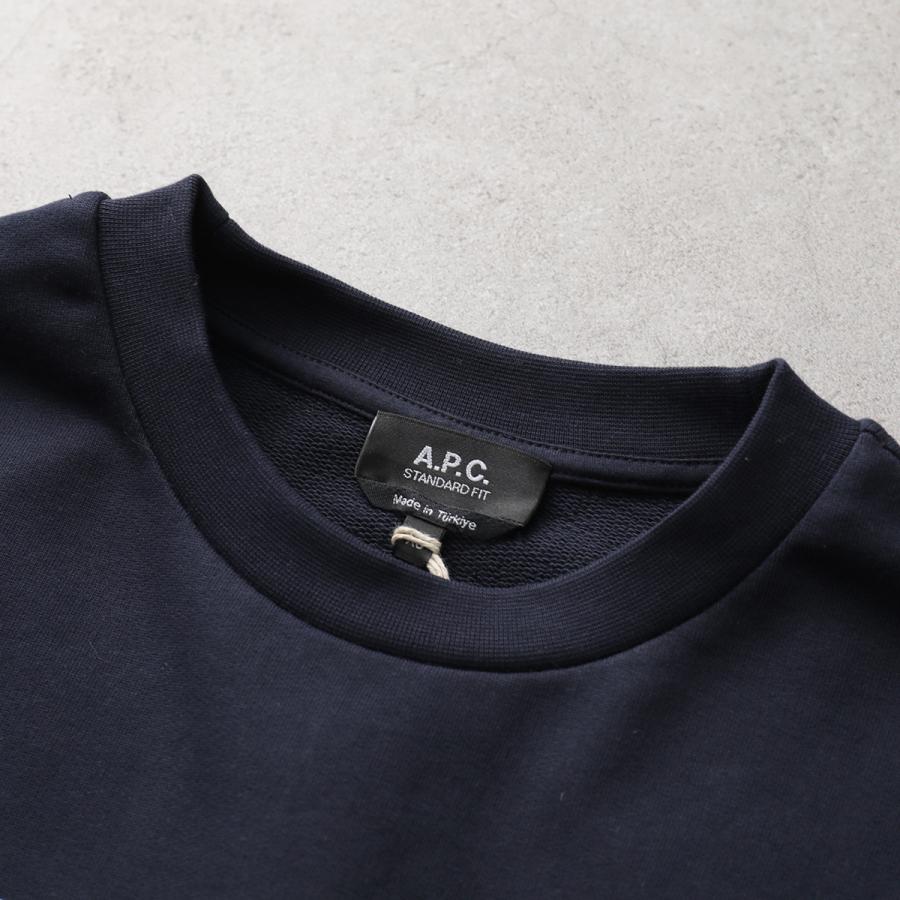APC A.P.C. アーペーセー トレーナー COHBN M27907 レディース スウェットシャツ クルーネック フロッキープリント ロゴ 長袖 カラー2色の画像
