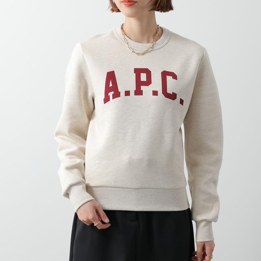APC A.P.C. アーペーセー トレーナー COHBR F37009 レディース 長袖 クルーネック スウェット 裏起毛 ロゴ カラー2色の画像