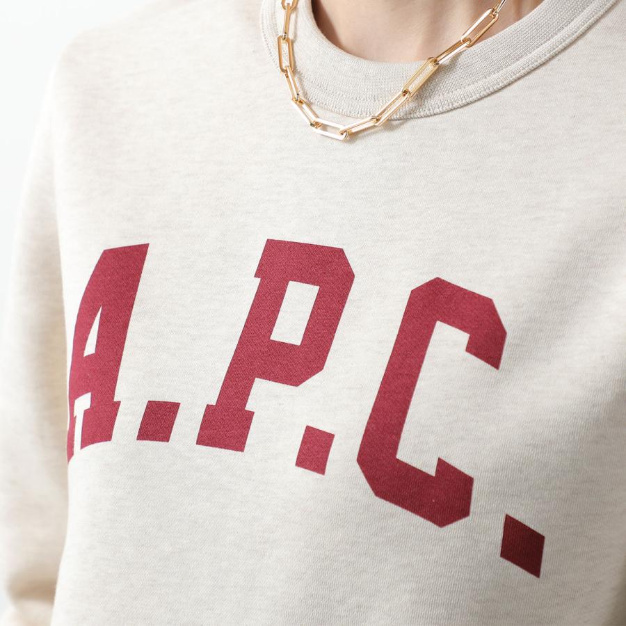 APC A.P.C. アーペーセー トレーナー COHBR F37009 レディース 長袖 クルーネック スウェット 裏起毛 ロゴ カラー2色の画像