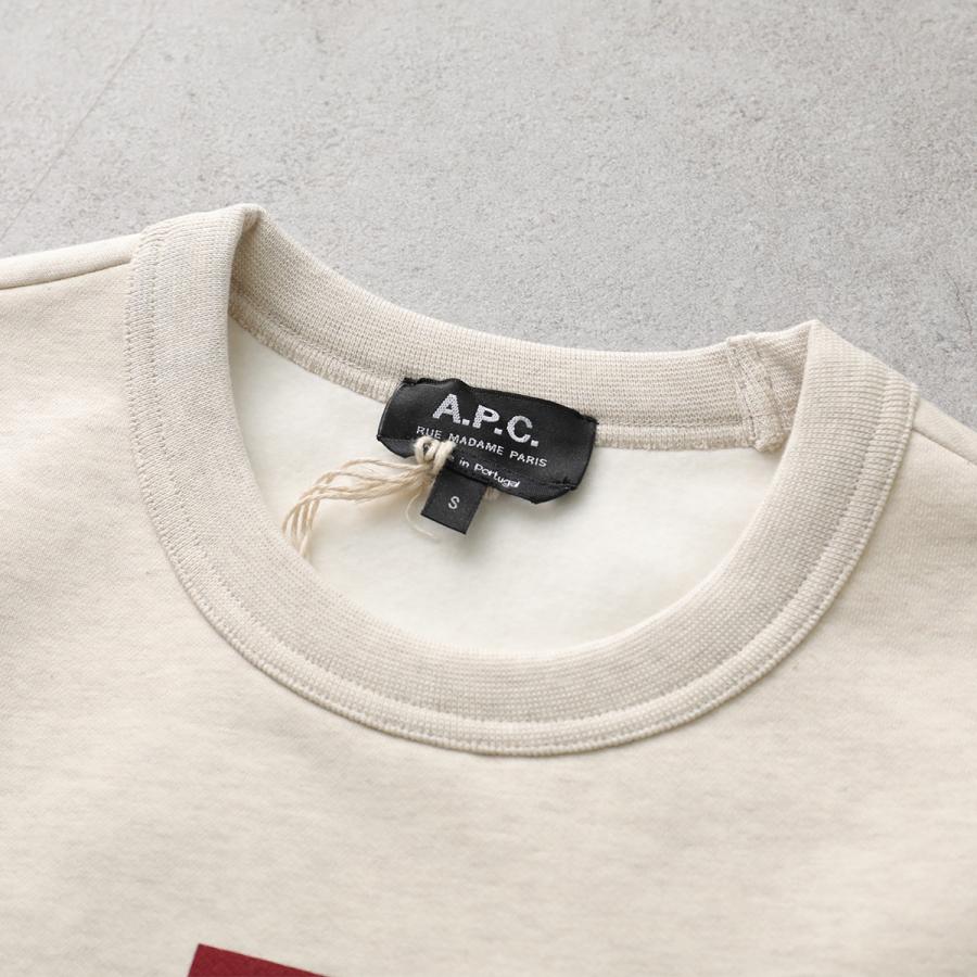 APC A.P.C. アーペーセー トレーナー COHBR F37009 レディース 長袖 クルーネック スウェット 裏起毛 ロゴ カラー2色の画像