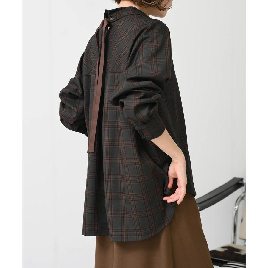 HERENCIA（ヘレンチア） ブラウス Back Grosgrain Twill Blouse