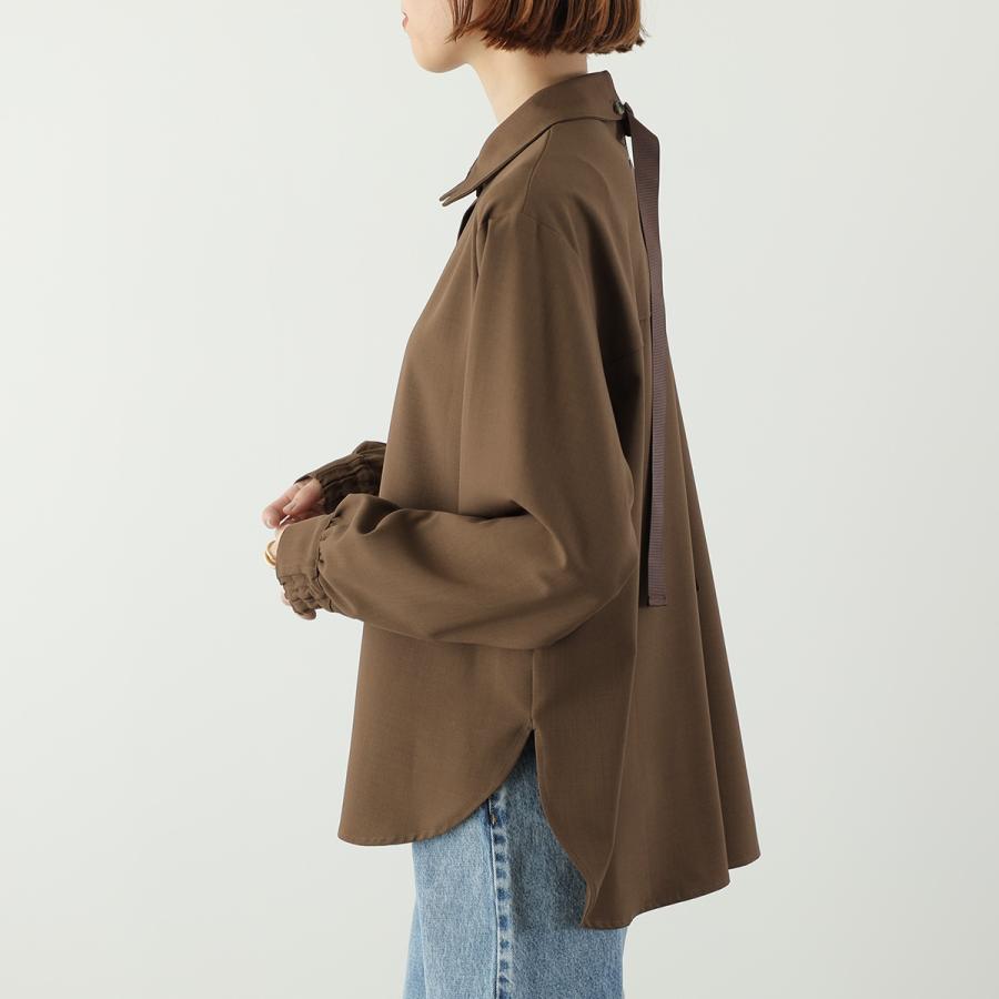 HERENCIA（ヘレンチア） ブラウス Back Grosgrain Twill Blouse
