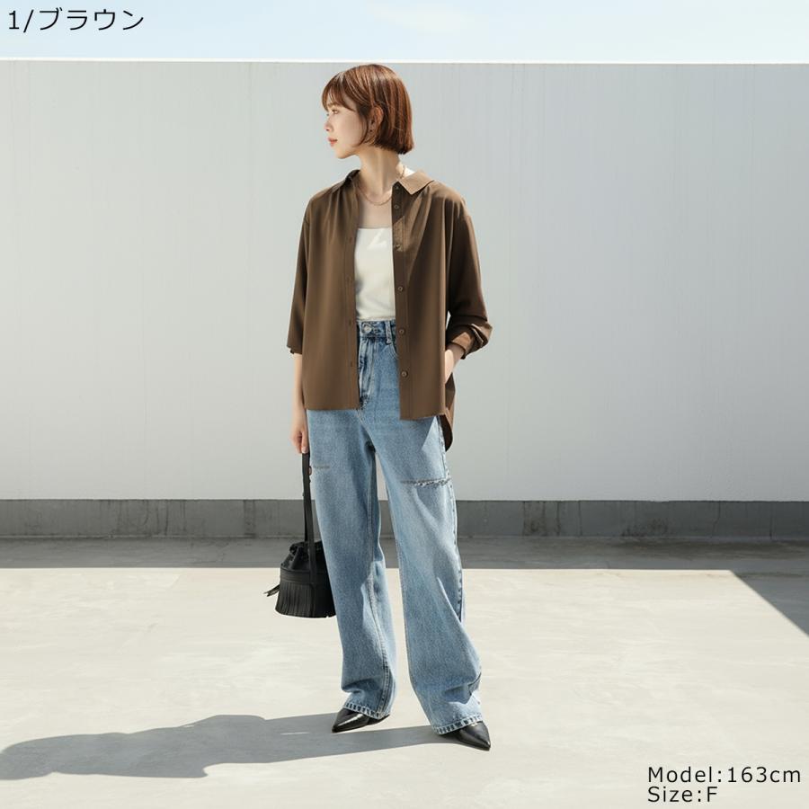 HERENCIA（ヘレンチア） ブラウス Back Grosgrain Twill Blouse