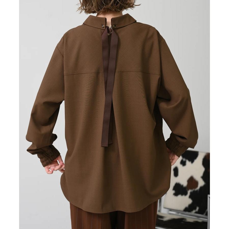 HERENCIA（ヘレンチア） ブラウス Back Grosgrain Twill Blouse