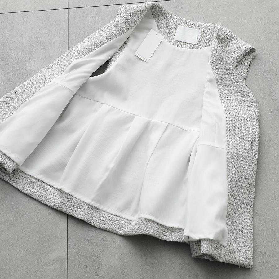 Sono（ソーノ） ベスト S254JV028 レディース ツイード ジレ パール