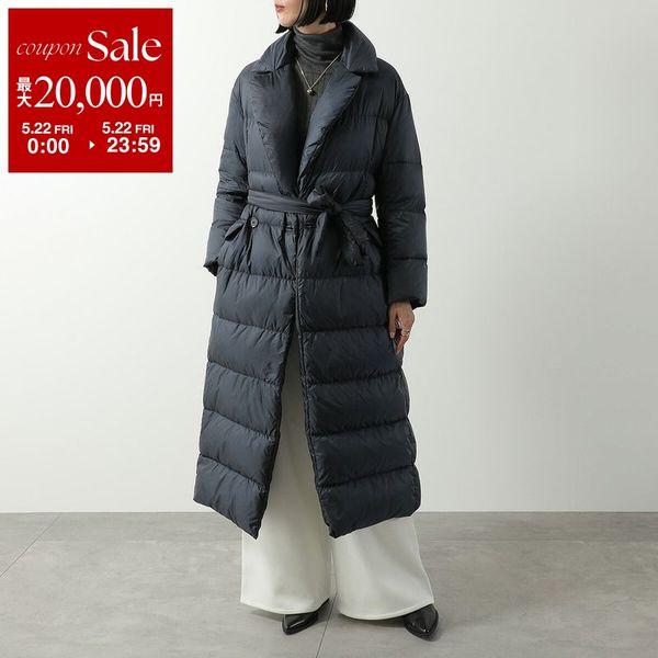 Max Mara The Cube マックスマーラ ザ・キューブ ダウンコート SEIMA セイマ レディース ロング丈 ベルト付き 軽量 撥水 ロゴ 008の画像