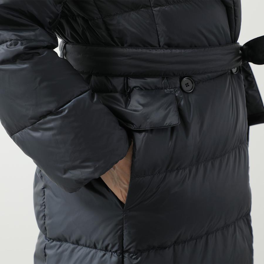 【Max Mara】The Cube 　ベルト　　 ダウンロングコート　ブラック Max Mara The Cube マックスマーラ ザ・キューブ ダウンコート
