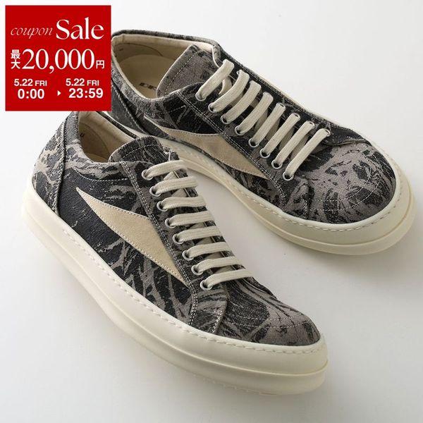 Rick Owens DRKSHDW リックオウエンス ダークシャドウ スニーカー VINTAGE SNEAKS DU02E7803 DWFLVS メンズ 靴 5911/BLACK-WASHED-FOILの画像