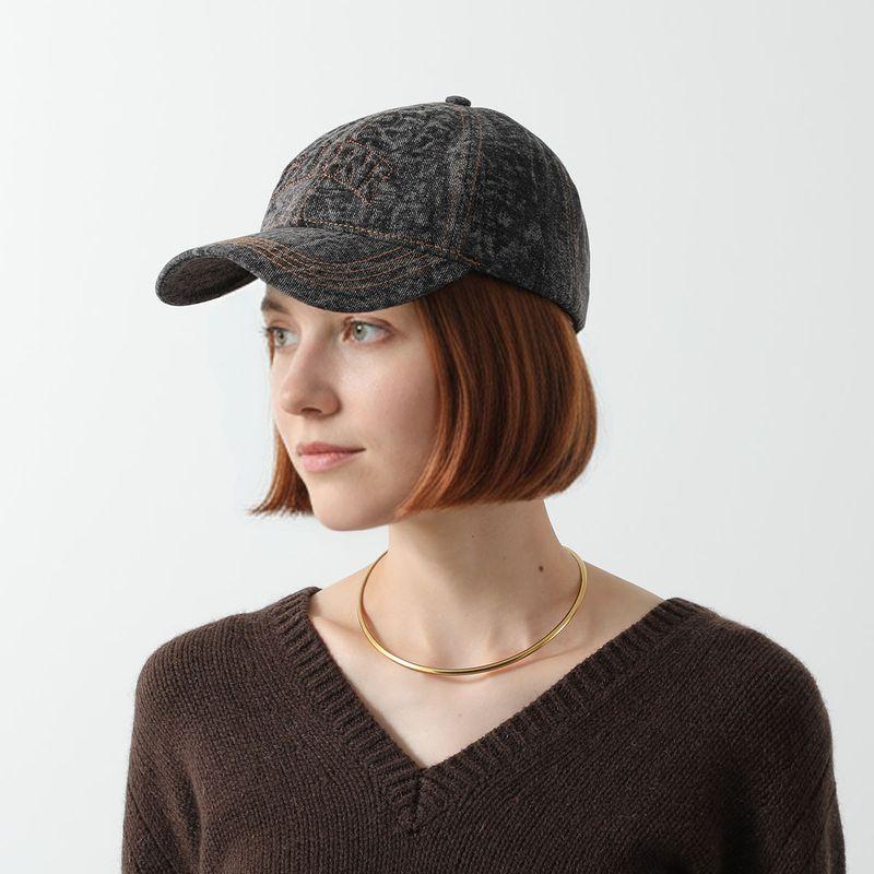 GANNI（ガニー） ベースボールキャップ Denim Cotton Washed Cap A6921