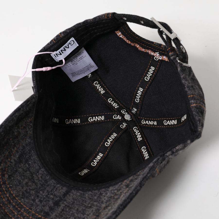 GANNI（ガニー） ベースボールキャップ Denim Cotton Washed Cap A6921