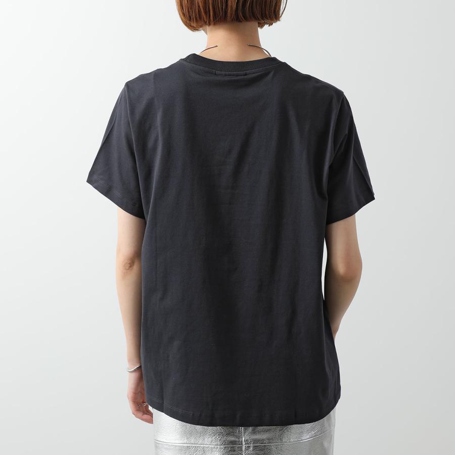 GANNI ブラック 半袖 Tシャツ Phantom Black Basic Jersey Green Cherry Relaxed T-shirt | GANNI US