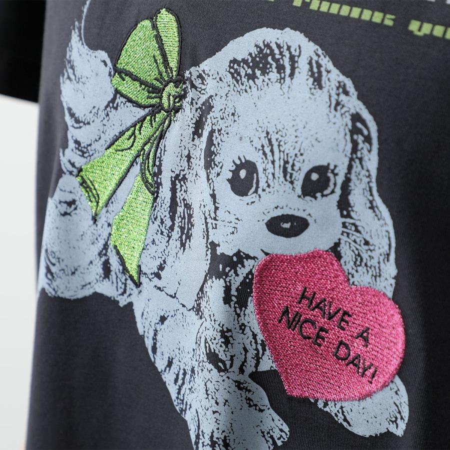 GANNI（ガニー） 半袖 Tシャツ Basic Cotton Jersey Neon Puppy Rose T