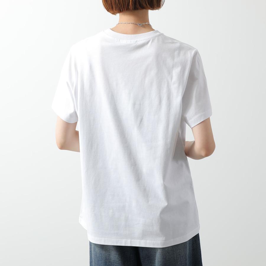 GANNI ホワイト Tシャツ 半袖 GANNI（ガニー） 半袖 Tシャツ Basic Cotton Jersey Neon Puppy Kitty