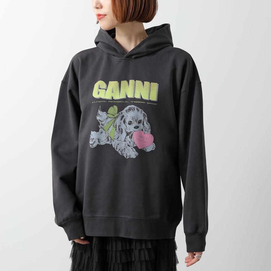 GANNI（ガニー） パーカー Puppy Oversized Hoodie T4360 3654