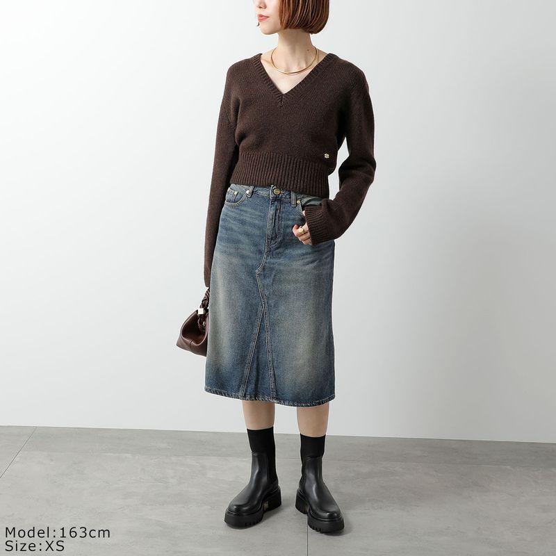 GANNI（ガニー） ニット Wool Yak Mix Deep Vneck K2614 K2629 2749