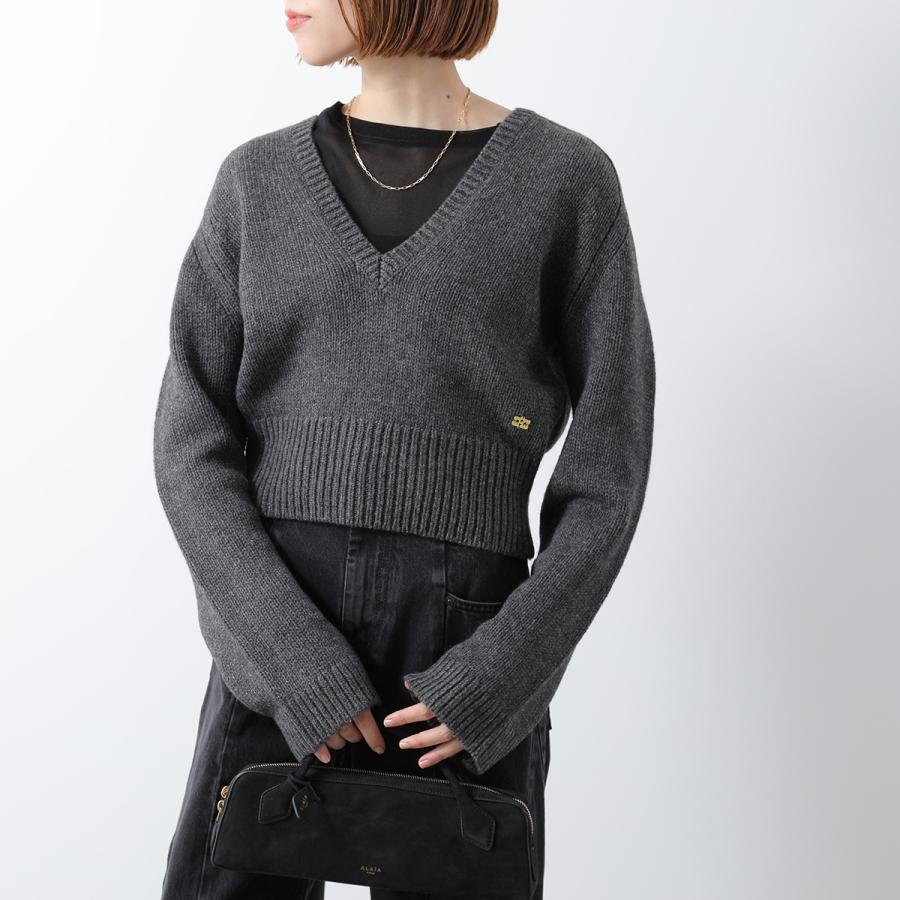 GANNI（ガニー） ニット Wool Yak Mix Deep Vneck K2614 K2629 2749