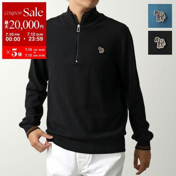 ✨極美品✨ポールスミス　黒　斜めジップ　トレーナー　黒XXL orn Paul Smith（ポール・スミス） ニット SWEATER ZIP NECK ZEB BAD M2R