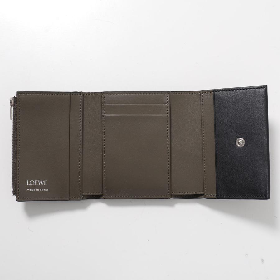 （マル）LOEWE ブラウン 三つ折り財布 ロエベ トライフォールド ウォレット ブラウン レディース