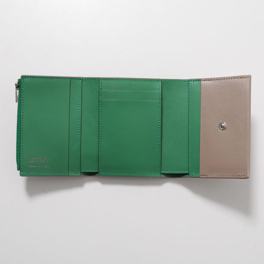 LOEWE 新品未使用　三つ折り財布 SANDカラー LOEWE ロエベ 三つ折り財布 CEM1FCAX01 レディース メンズ