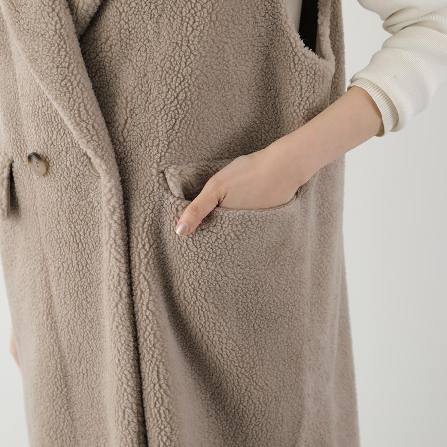 NUS ヌース ボアベスト 34525 レディース ジレ リバーシブル