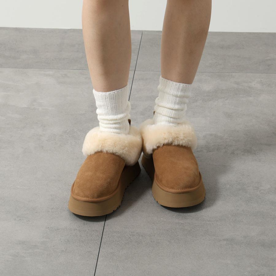 UGG W TAZZELLE ブラウン ムートンブーツ 厚底 24cm UGG（アグ） ブーツ ムートンブーツ タゼル レディース 厚底 TAZZELLE