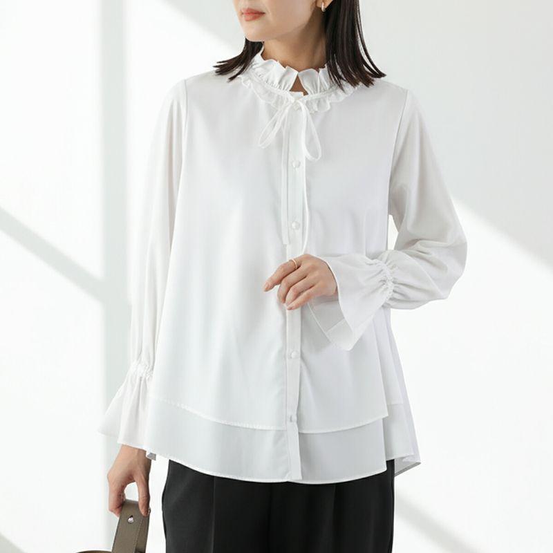 Sono（ソーノ） ブラウス S254BV027 レディース フリル リボン フレア