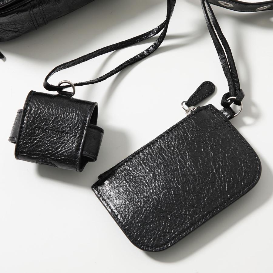 【訳あり】BALENCIAGA バレンシアガ ショルダーバッグ LE CAGOLE ル カゴール 719065 210KR メンズ ポーチ付き イヤホンケース付き 鞄 1000/BLACKの画像