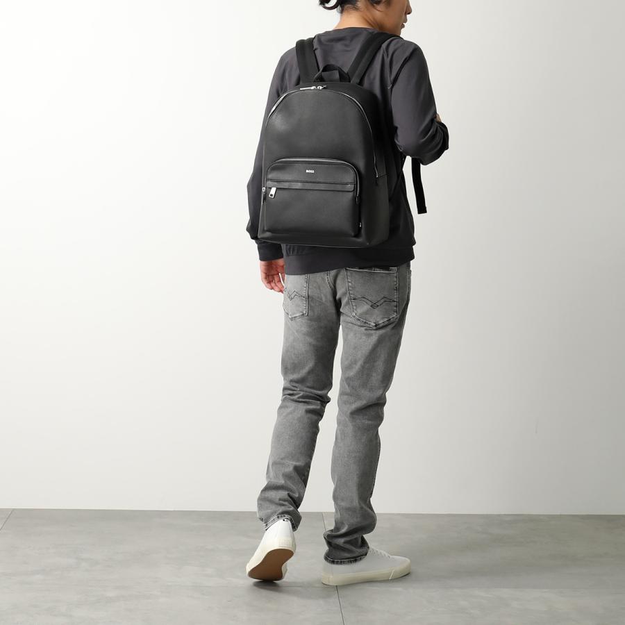 BOSS レザー ブラック リュック HUGO BOSS（ヒューゴ・ボス） バックパック Zair_S. Backpack 50548179