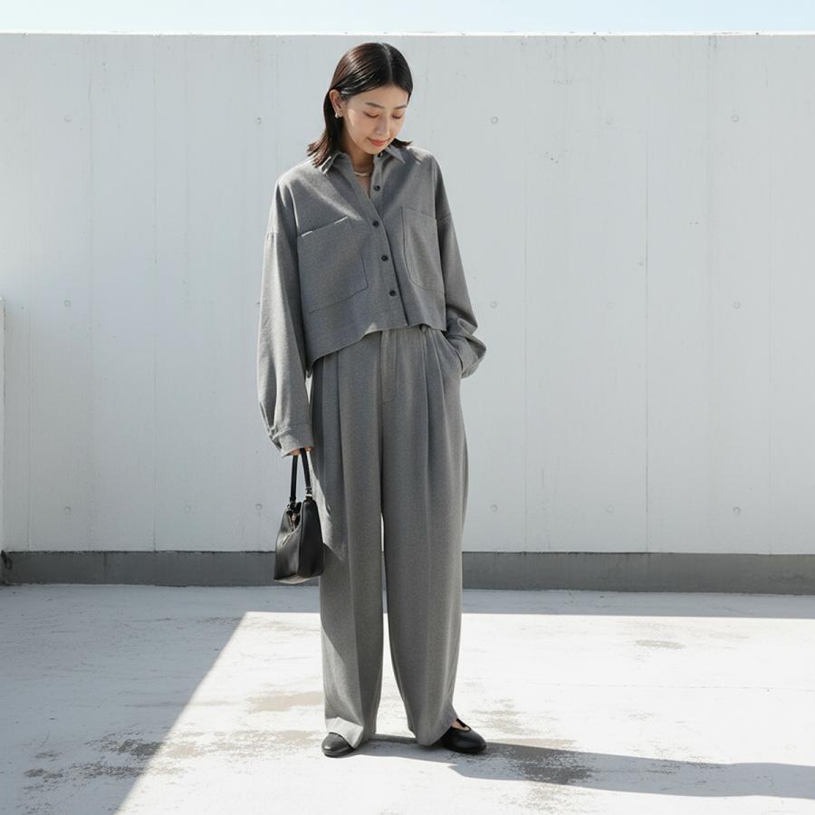 Cafune（カフネ） シャツジャケット 545902 レディース ウールライク