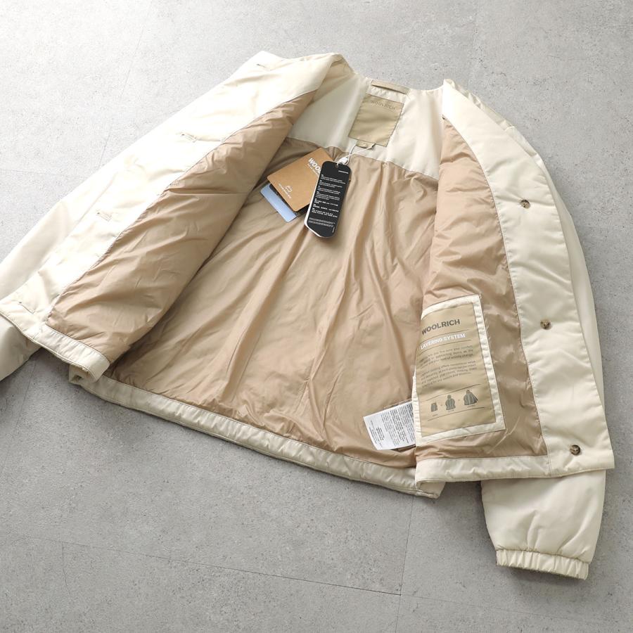 WOOLRICH ウールリッチ 中綿ジャケット COMPACT LIGHT NYLON WWOU2007 FRUT5004 レディース ノーカラー ライトナイロン ショート丈 カラー2色 | WOOLRICH | 12
