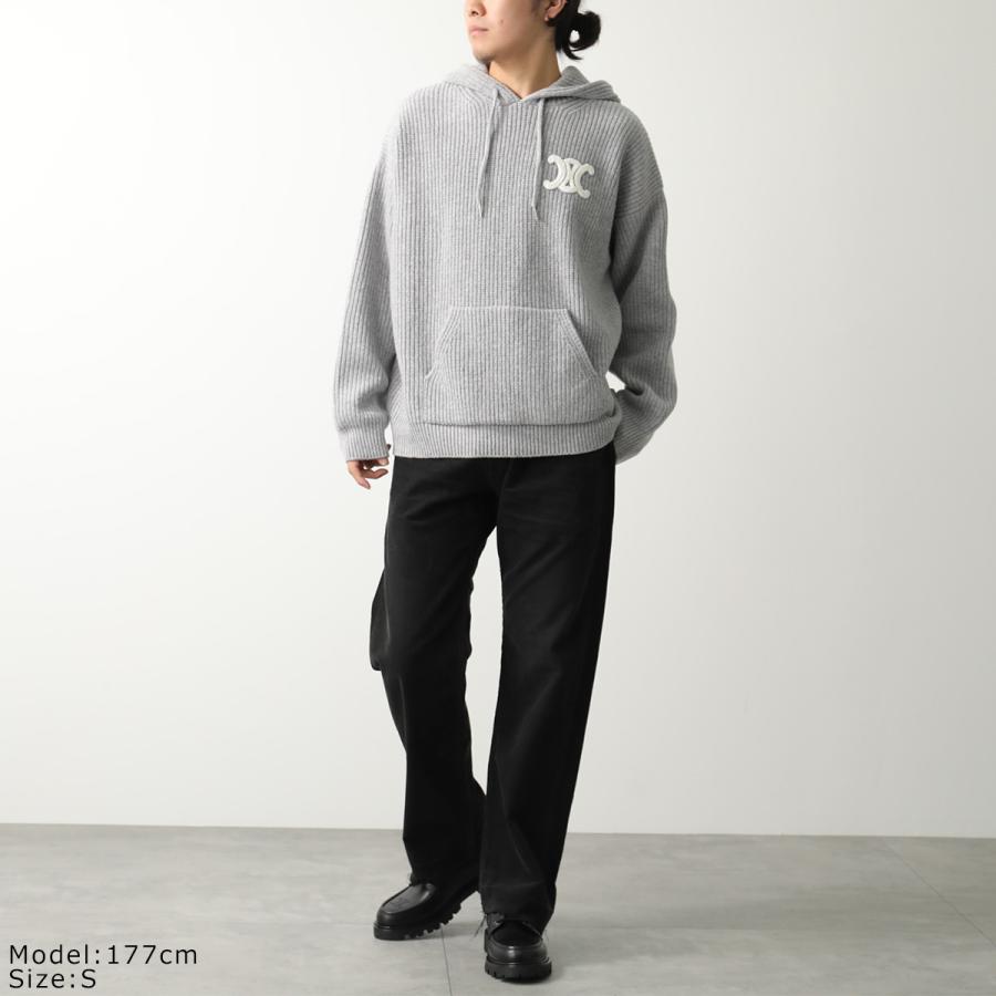 CELINE ロゴ　ニットパーカー　グレー　Sサイズ　新品未使用 楽天市場】CELINE セリーヌ ニット パーカー 2A85W423P.08GC