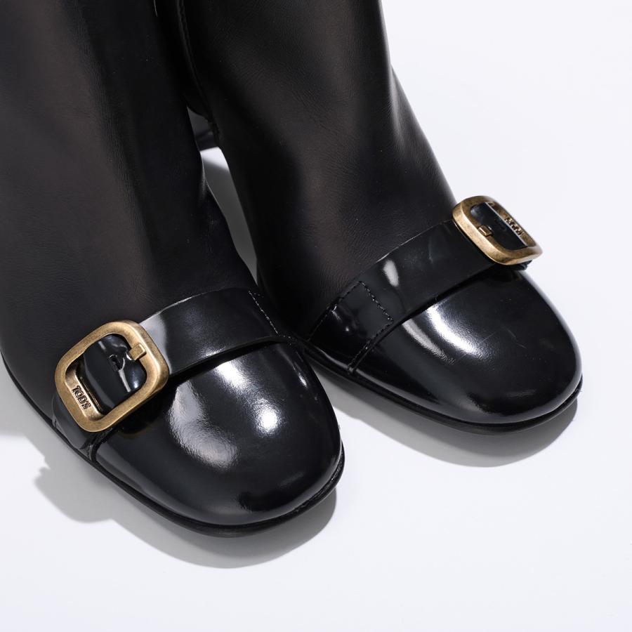 【TOD'S】トッズ　ゴールドバックル　サイドジップ　ショートブーツ　ブラック TOD'S】トッズ ゴールドバックル サイドジップ ショートブーツ ブラック