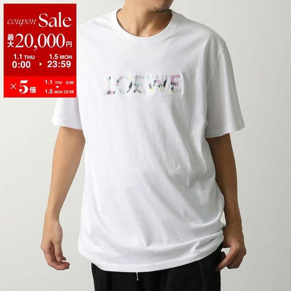 LOEWE tシャツ LOEWE (ロエベ) 胸ロゴ刺繍 クルーネック 半袖 Tシャツ LELS359Y22X12