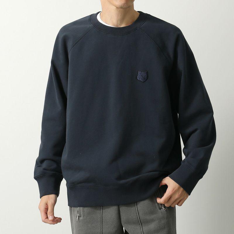 【国内正規品】メゾンキツネ フォックスヘッド ロンT ブラック Lサイズ MAISON KITSUNE（メゾン キツネ） スウェットシャツ BOLD FOX HEAD