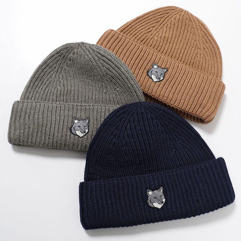 MAISON KITSUNE（メゾン キツネ） ニット帽 BOLD FOX HEAD フォックス
