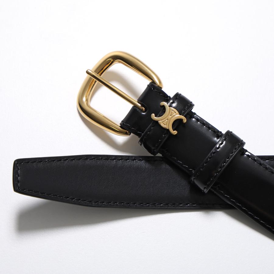 CELINE トリオンフ ナローベルト ブラック ゴールド金具 CELINE（セリーヌ） ナローベルト 45BNN3A01.38NO 45BNN3A01.18CS