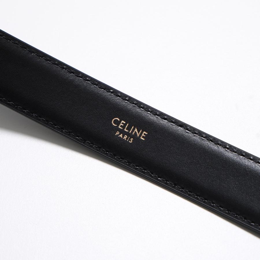 CELINE セリーヌ ナローベルト 45BNN3A01.38NO 45BNN3A01.18CS レディース Medium 25MM ミディアム レザー トリオンフ ラウンドバックル ロゴの画像