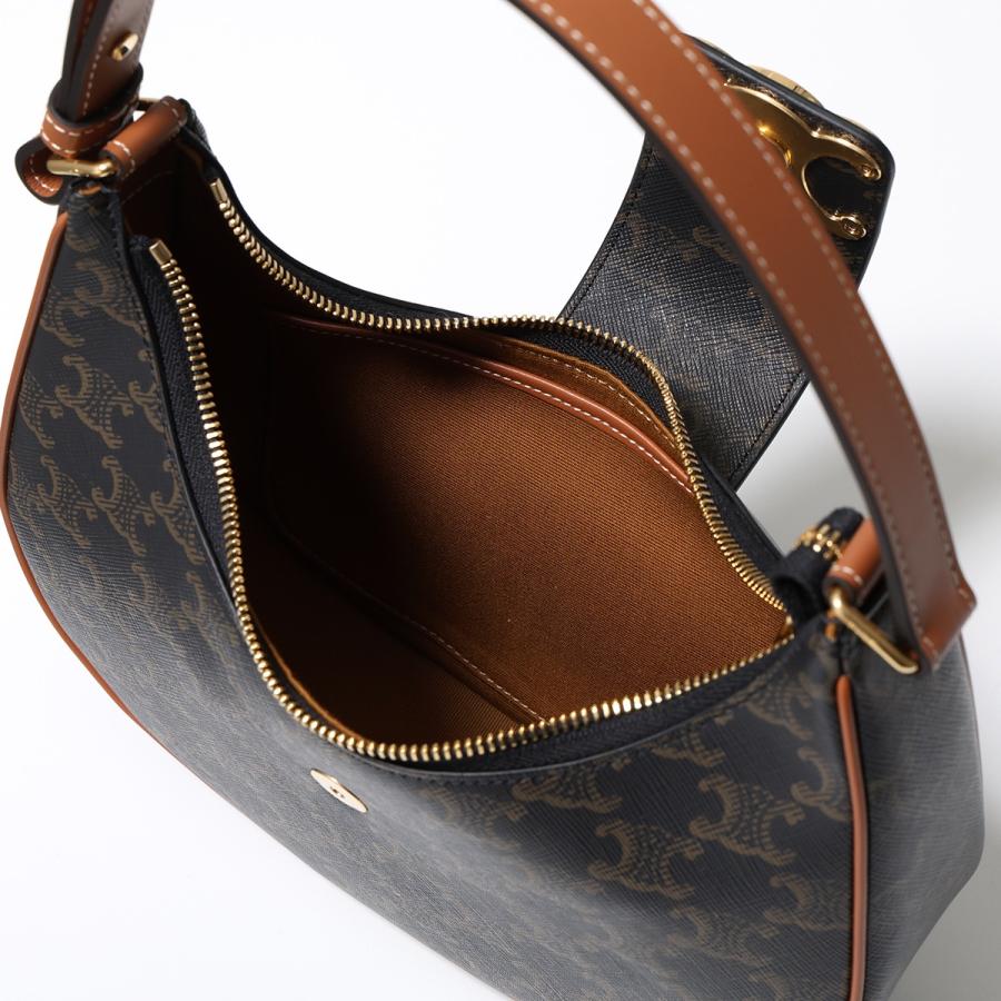 【ほぼ未使用】セリーヌ トリオンフ クラシック ミディアム バッグ クラシック トリオンフ ミディアム ショルダーバッグ レザー ブラック