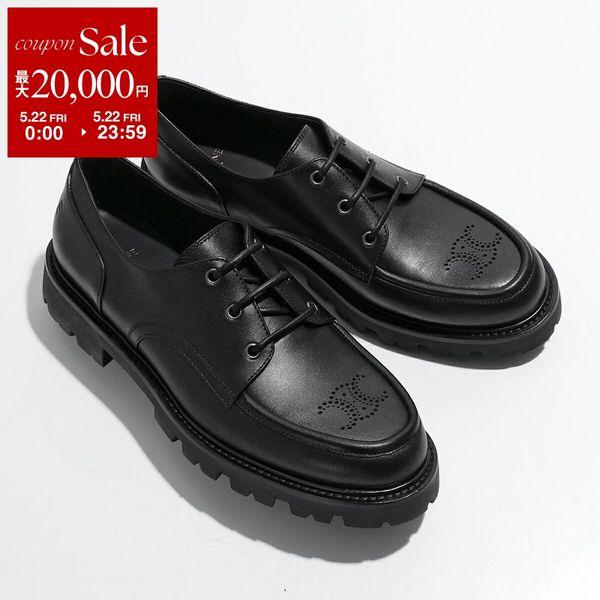 CELINE セリーヌ ダービーシューズ MARGARET マーガレット 364393579C.38NO メンズ トリオンフ ロゴ レザー シューズ 革靴 BLACKの画像