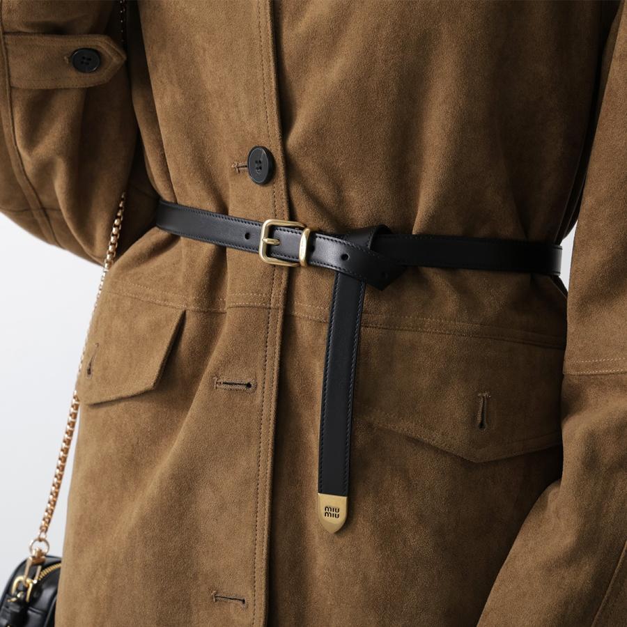 miu miu（ミュウミュウ） ナローベルト 5CC608 2AIX レディース レザー