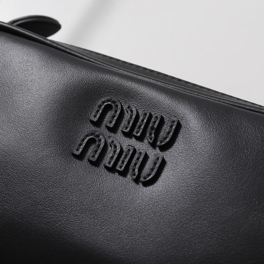 【超希少‼️】miumiu ハンドバッグ ブラックレザーハンドバッグ miu miu（ミュウミュウ） ハンドバッグ レザー ブラック : ブランド