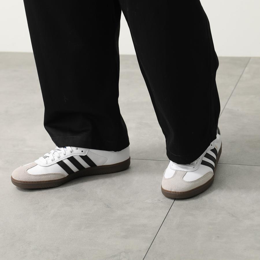 アディダス サンベイ ホワイト ブラック レザー スエード ガムソール 厚底 adidas Originals アディダスオリジナルス スニーカー SAMBA ADV