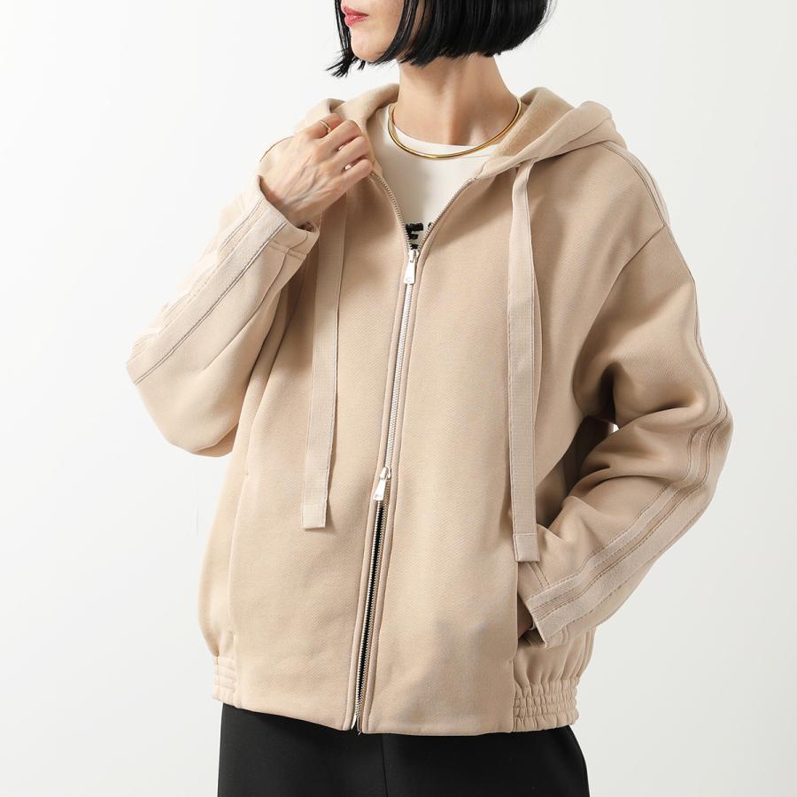 マックスマーラー　ベージュ フルジッパーパーカー Max Mara（マックスマーラ） パーカー OMELIA オメリア レディース
